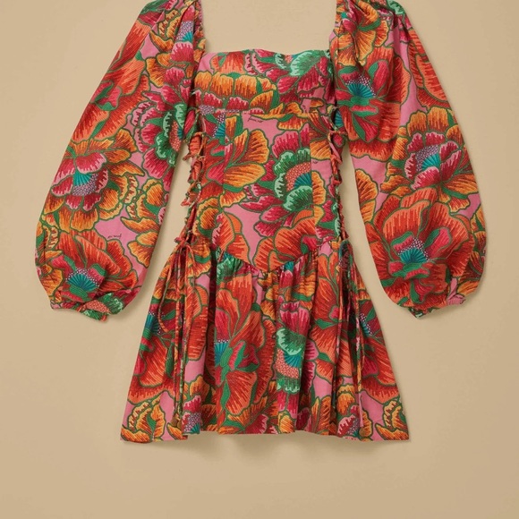 Farm Rio Puff Sleeve Mini Dress - Picture 5 of 9